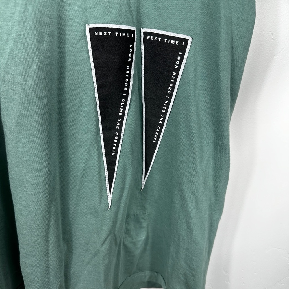 RICK OWENS DRKSHDW OVERSIZED FIT CREW-NECK T-SHIRT LOGOED DETAIL GREEN - MEDIUM - Picture 5 of 8